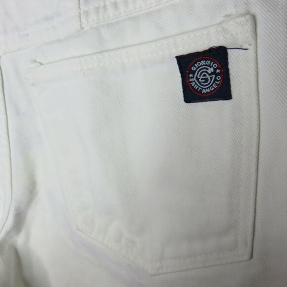 Vintage White High Waist Denim Shorts - Women's M - Picture 6 of 8